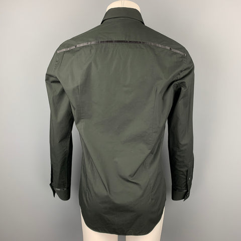 VERSACE COLLECTION Trend Size S Black Cotton Button Up Long Sleeve Shirt
