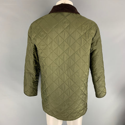 BARBOUR Poitrine Taille S Taille S Veste à boutons-pression en polyamide matelassé marron olive