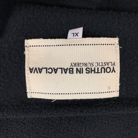 YOUTHS IN BALACLAVA Size XL Black Fleece Tunic Pullover