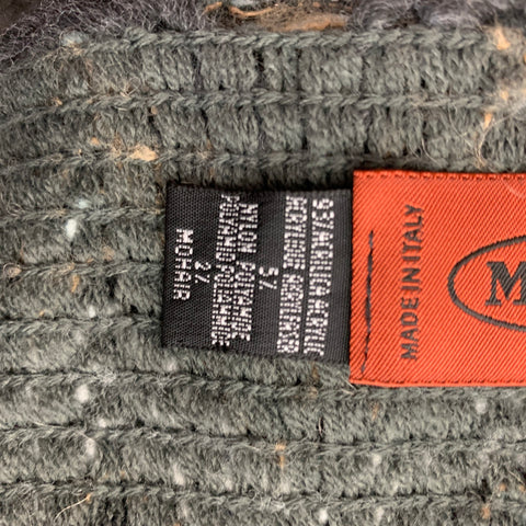 MISSONI One Size Grey Blue & White Wool Blend Zig Zag Sweater