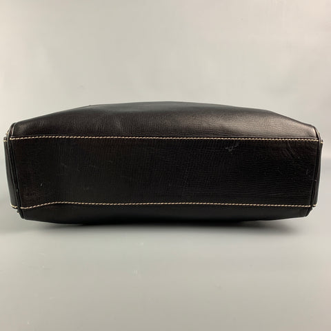 Vintage MARC JACOBS Black Contrast Stitch Leather Satchel Handbag