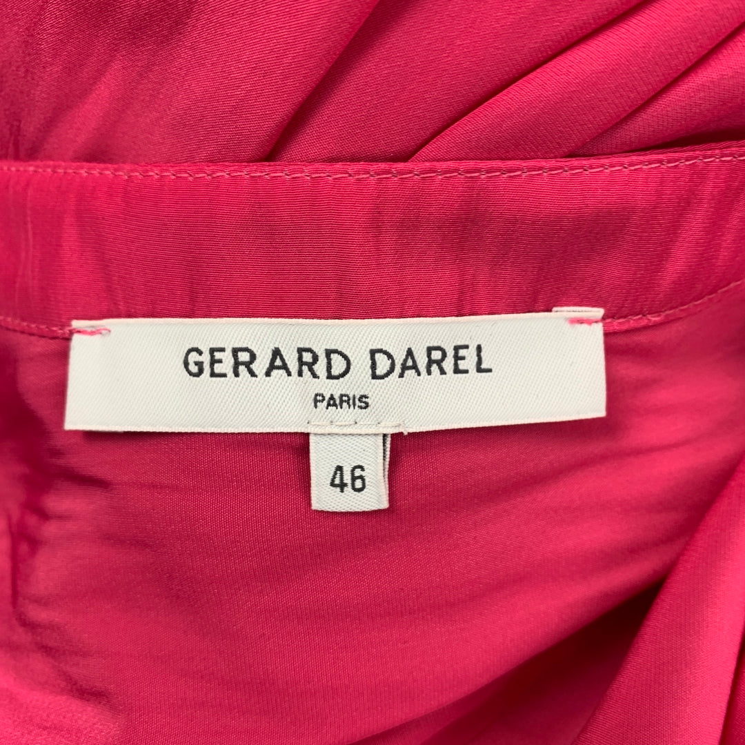 GERARD DAREL Size 14 Fuchsia Polyester Casual Top
