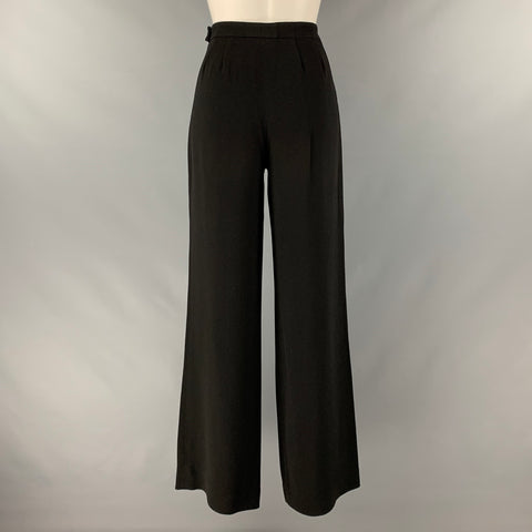 MAX MARA Pantalon habillé à jambe large en mélange de triacétate noir taille 4