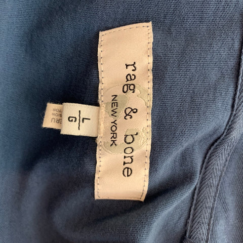 RAG & BONE Size L Blue Cotton Buttoned Polo