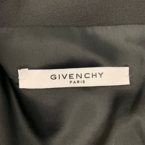 GIVENCHY Size 36 Black Wool Mohair Sport Coat