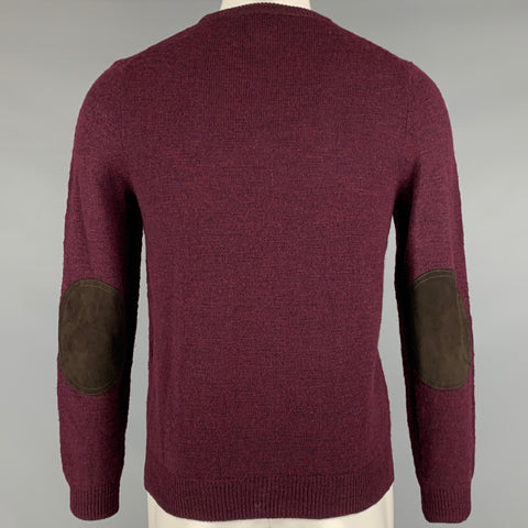 J.CREW Size M Burgundy Merino Wool Crew Neck Pullover