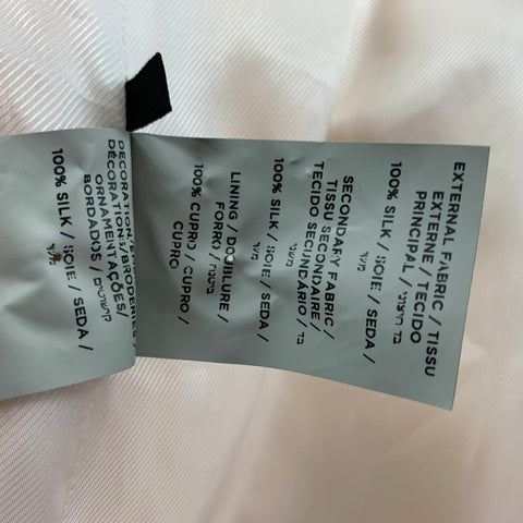 TOM FORD Taille 2 Blanc Noir Soie Shaggy Garniture En Cuir Zip Up Manteau