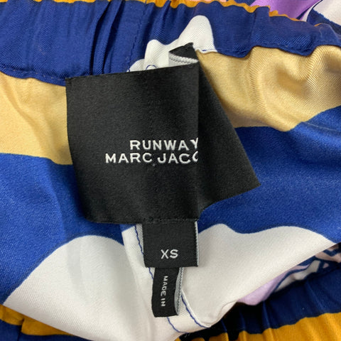 MARC JACOBS RUNWAY Size XS Mulit-Color Silk Floral Elastic Waistband Casual Pants