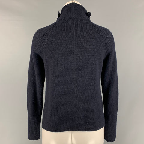 MARNI Size 4 Navy Wool &  Cashmere Solid Cardigan