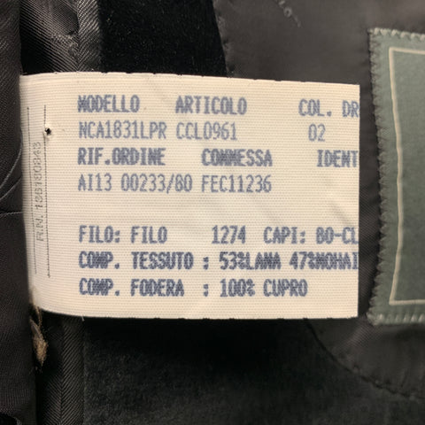 SALVATORE FERRAGAMO Size 42 Black Solid Wool Mohair Sport Coat