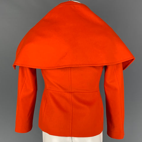 WALTER VAN BEIRENDONCK FW 19 Size 36 Orange Wool Double Breasted Jacket