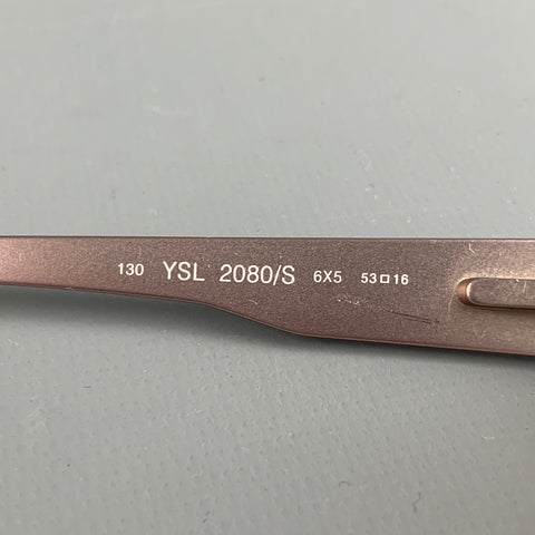 YVES SAINT LAURENT Pink Metal Tinted Frames