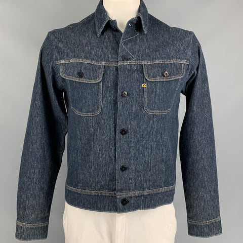 45rpm Size XXL Indigo Contrast Stitch Cotton Trucker Jacket