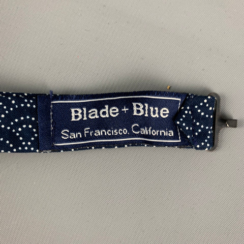 BLADE+BLUE Navy White Dots Cotton Bow Tie