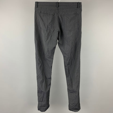 COMME des GARCONS HOMME PLUS Size S Grey Stripe Wool Blend Casual Pants