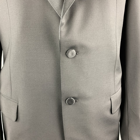 PRADA Size 46 Virgin Wool Mohair Blend Satin Peak Lapel Tuxedo