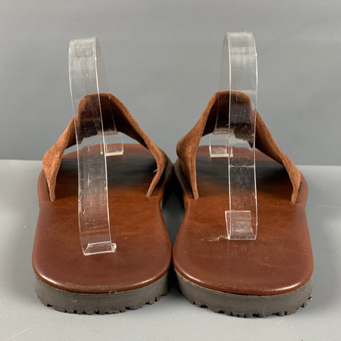 BLOOMINGDALE'S Size 9 Brown Suede Slip On Sandals