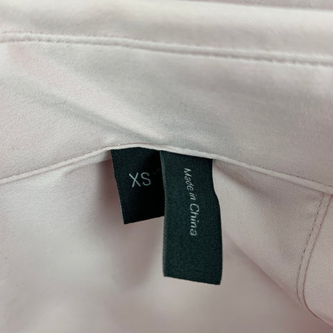 THEORY Size XS Blush Cotton Blend Button Down Long Sleeve Shirt