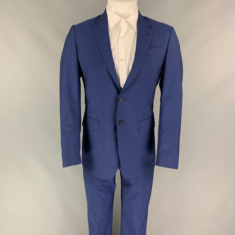 PAUL SMITH The Byard Size 36 Regular Blue Wool / Mohair Notch Lapel Suit