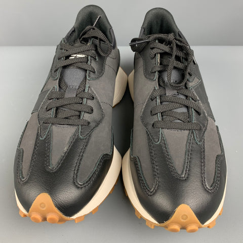 NEW BALANCE Talla 8.5 Zapatillas de deporte de materiales mixtos en color tostado negro