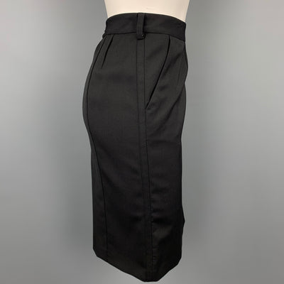 CoSTUME NATIONAL Size 6 Black Wool / Spandex Pencil Skirt