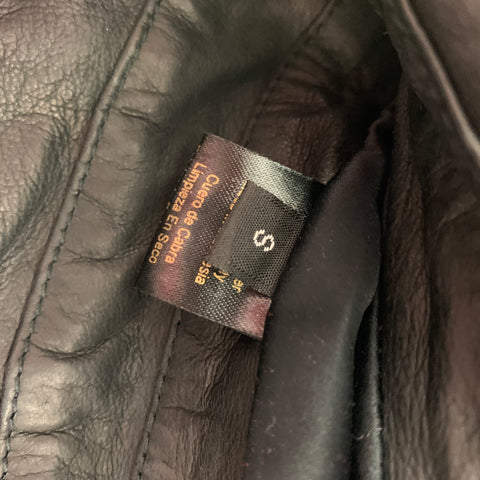 GELAREH Size S Black Goat Skin Shoulder Jacket
