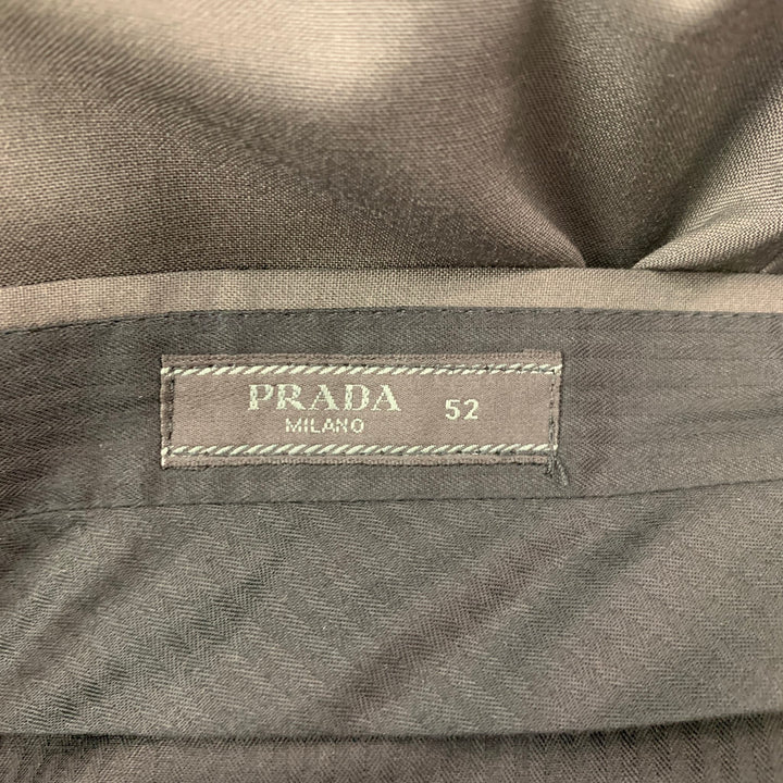 PRADA Size 36 Dark Gray Wool / Mohair Zip Fly Dress Pants