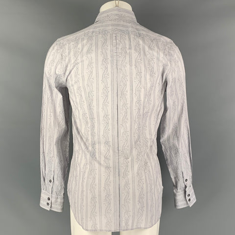 PAUL SMITH Size M Purple Lavender Floral Cotton Long Sleeve Shirt