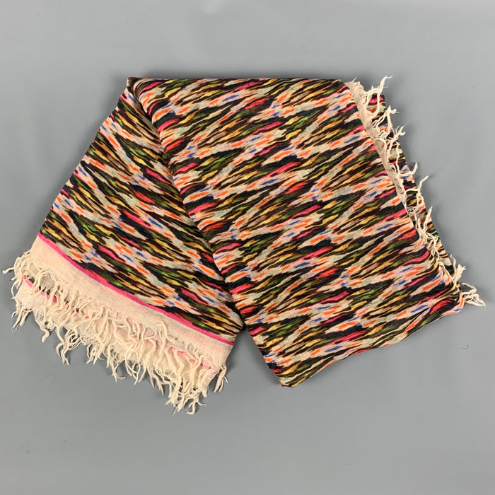 ISABEL MARANT Multi-Color Abstract Modal Cashmere Scarf
