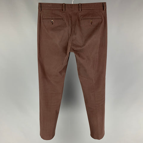GUCCI Size 34 Brown Flat Front Casual Pants