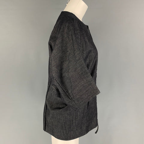 MARNI Size 0 Indigo Cotton Dolman Sleeve Jacket