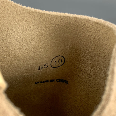 VISVIM Gila Talla 10 Zapatillas altas tipo mocasín de ante beige