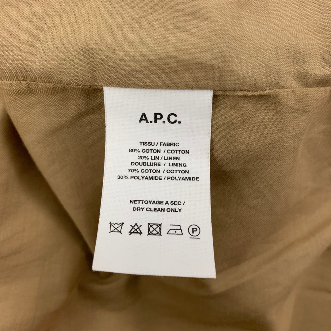 A.P.C. M Size M Khaki Cotton Linen Jacket