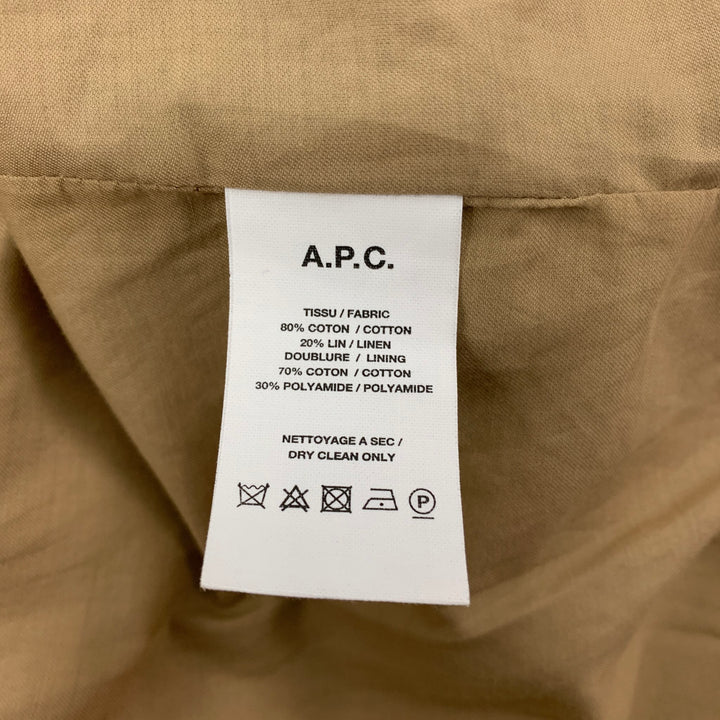 A.P.C. M Size M Khaki Cotton Linen Jacket