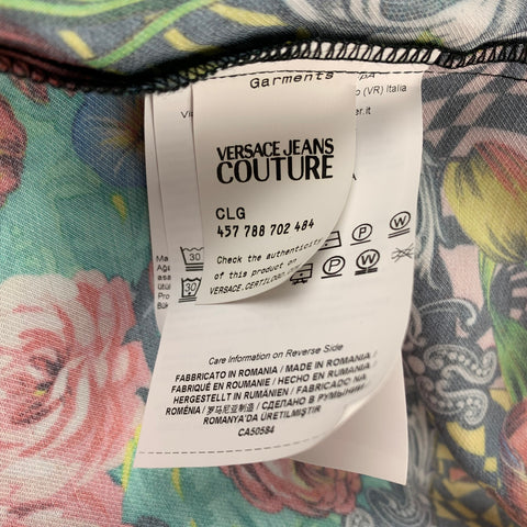 VERSACE JEANS COUTURE Size S Multi-Color Print Viscose Camp Short Sleeve Shirt