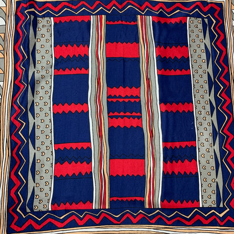 Vintage OSCAR DE LA RENTA Multi-Color Abstract Scarf