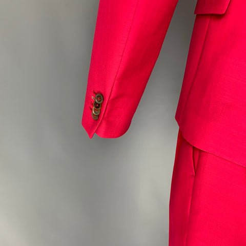 PAUL SMITH Size 38 Pink Mohair Wool Notch Lapel Suit