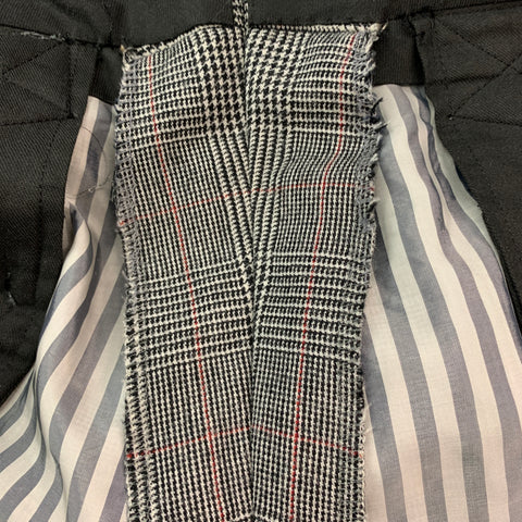 THOM BROWNE Size 40 Black White Glenplaid Wool Notch Lapel Suit