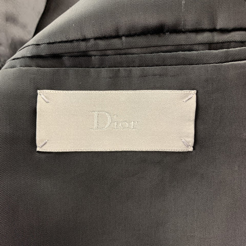 DIOR HOMME Pre-Fall 2017 Size 46 Black & White Textured Wool Notch Lapel Sport Coat