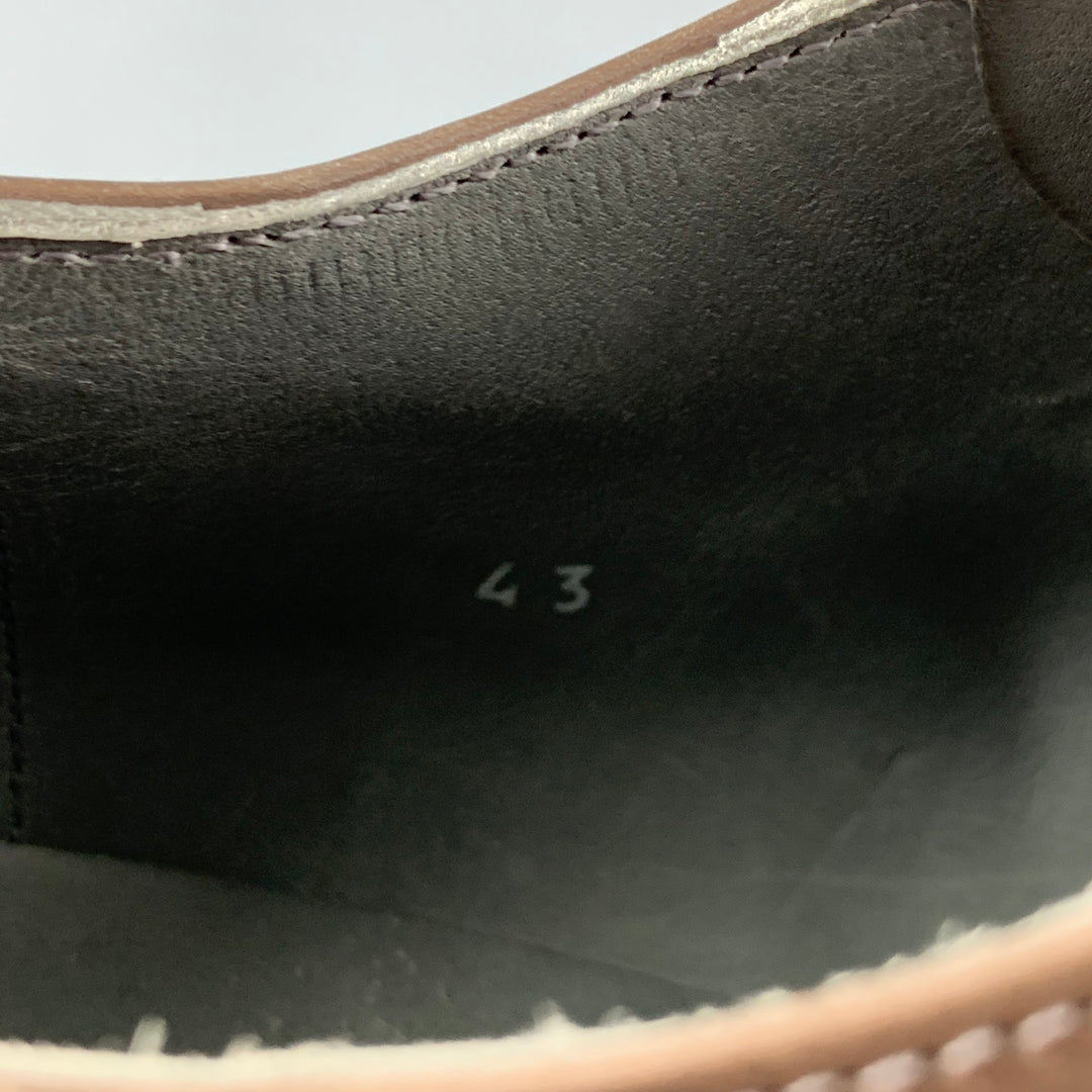 VIKTOR & ROLF Size 10 Taupe Leather Lace Up Shoes
