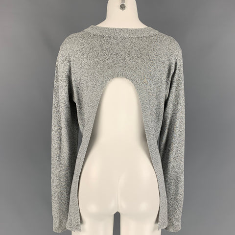 OPENING CEREMONY Size L Black & White Nylon Open Back Pullover