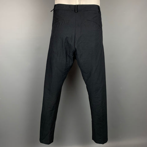 ETICHETTA TOSCANA Talla 34 Pantalón casual de pierna estrecha de algodón / poliéster negro