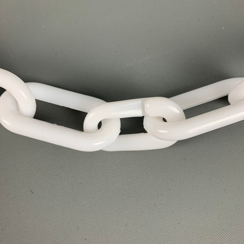 White Chain Link Acetate Punk Necklace