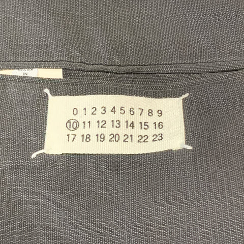 MAISON MARGIELA Size 40 Dark Gray Linen / Cotton Notch Lapel Patch Pockets Sport Coat