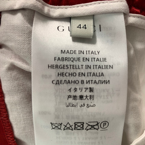 GUCCI Size XS Red Blue Stripe Viscose Horsebit Graphic Drawstring Shorts