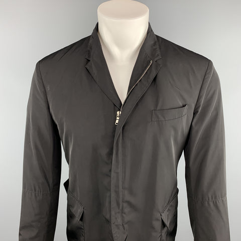 NEIL BARRETT Taille poitrine S Veste zippée en polyester noir uni