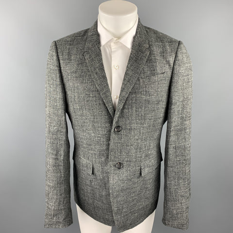 BURBERRY PRORSUM Size 42 Charcoal Heather Silk Blend Sport Coat