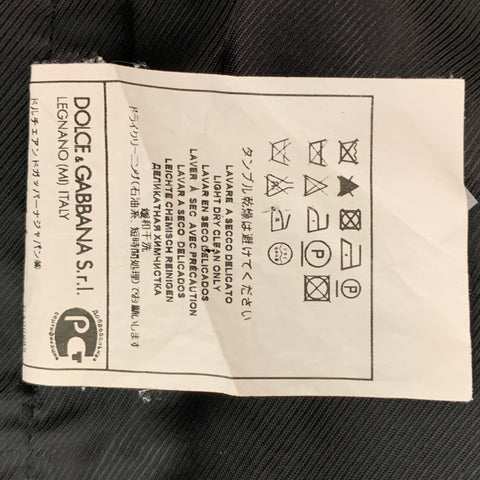 DOLCE &amp; GABBANA Talla 38 Chaleco con botones de seda y lana lisa negro