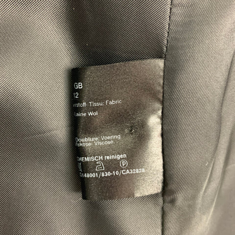 CINZIA ROCCA Size 8 Black Grey Angora Blend Zig Zag A-Line Jacket
