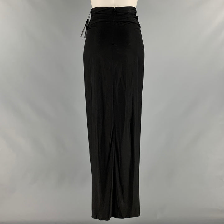SAINT LAURENT Falda larga de punto negra talla 2